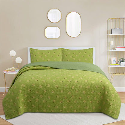 Fresh Orange Print Cotton Quilt