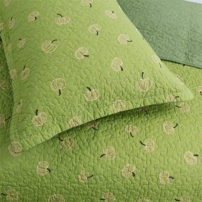 Fresh Orange Print Cotton Quilt