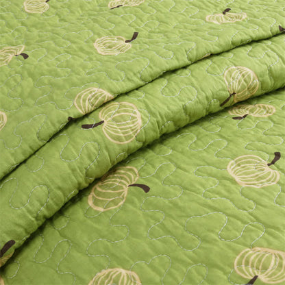 Fresh Orange Print Cotton Quilt