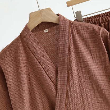 Unisex Cotton Gauze Kimono Pajama Set