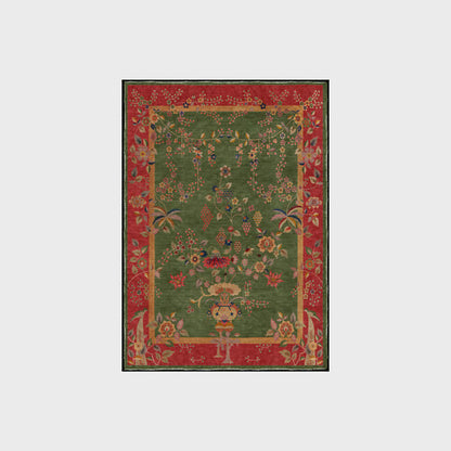 Retro Floral Foldable Anti-slip Area Rug