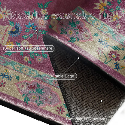 Retro Floral Indoor Outdoor Area Rug
