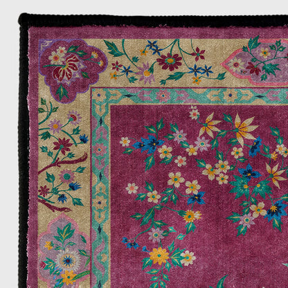 Retro Floral Indoor Outdoor Area Rug