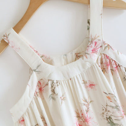 Floral Bamboo Fiber Sleeveless Nightdress