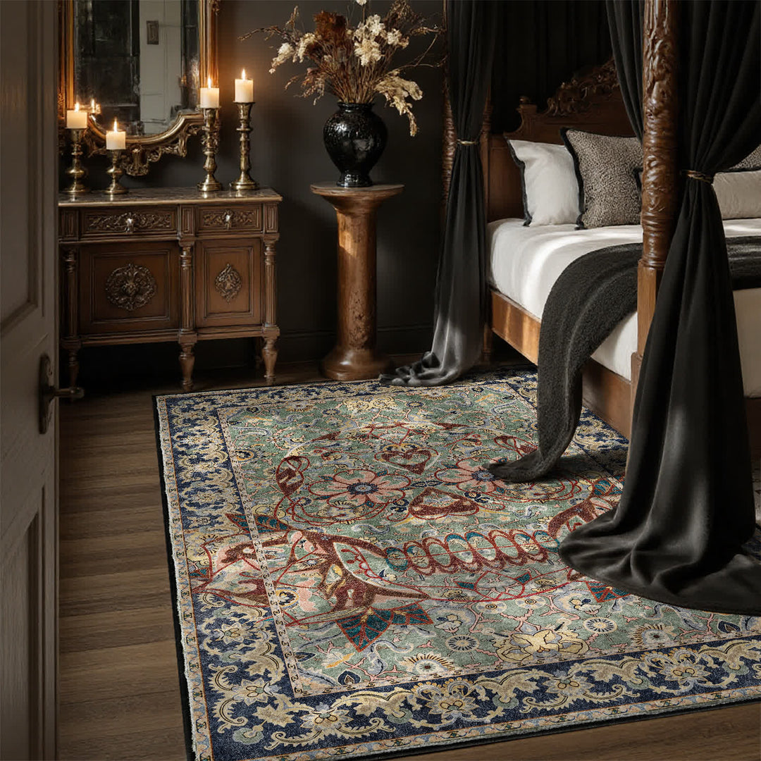 Gothic Skull Washable Indoor Outdoor Rug