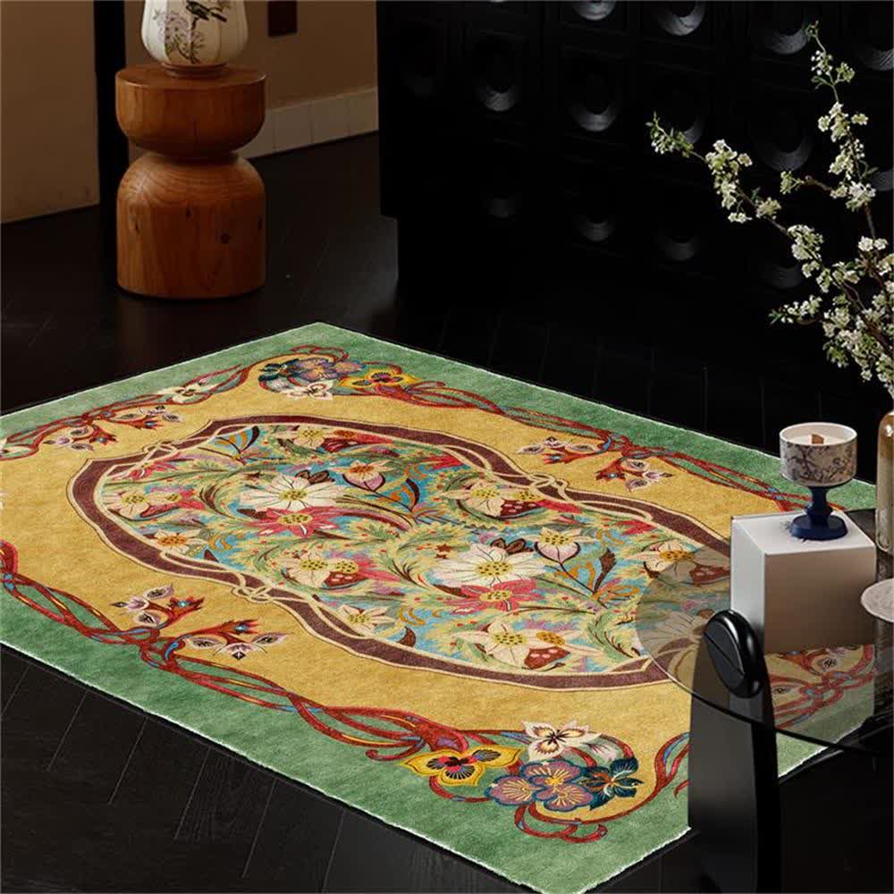 Pastoral Non Slip Indoor Outdoor Area Rug