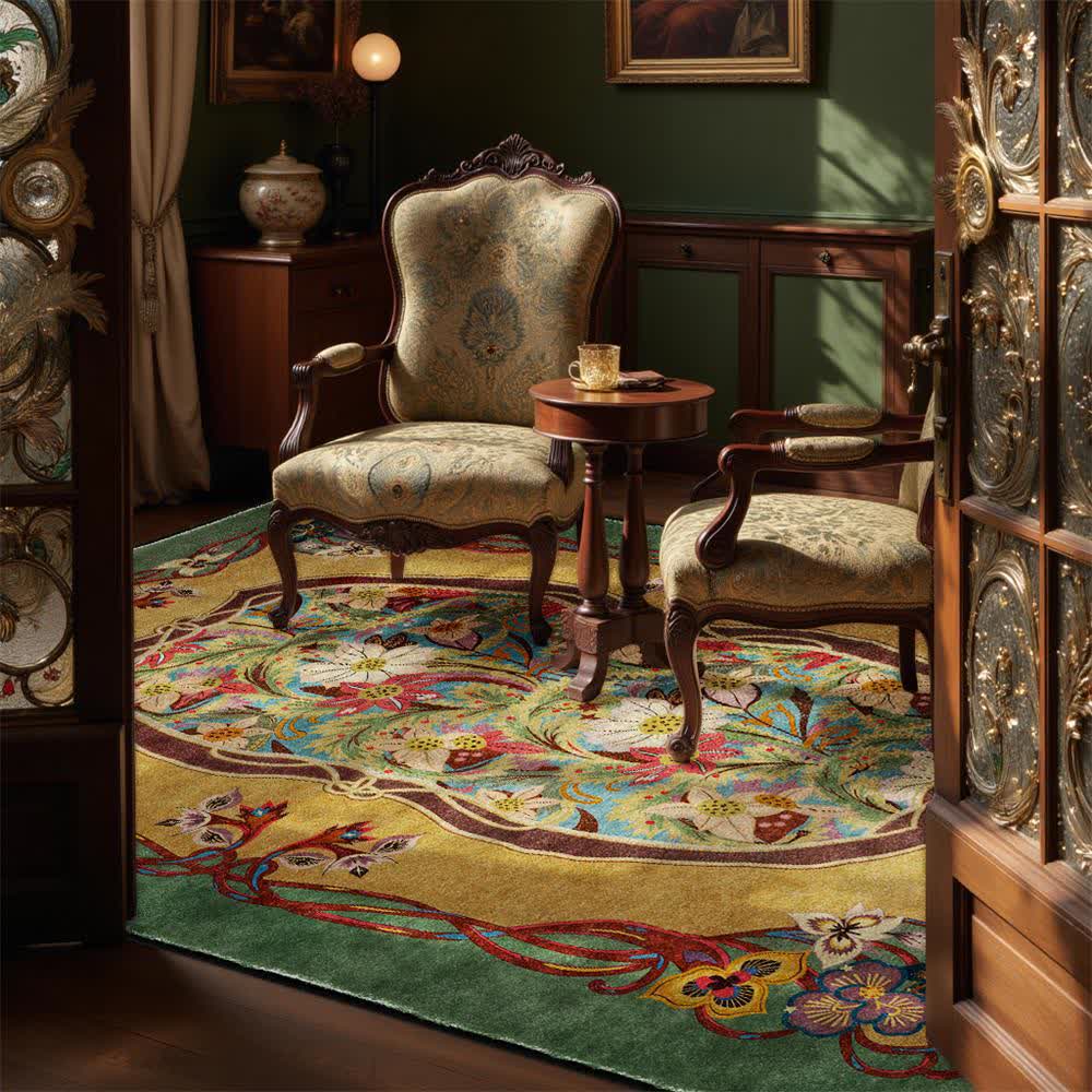 Pastoral Non Slip Indoor Outdoor Area Rug
