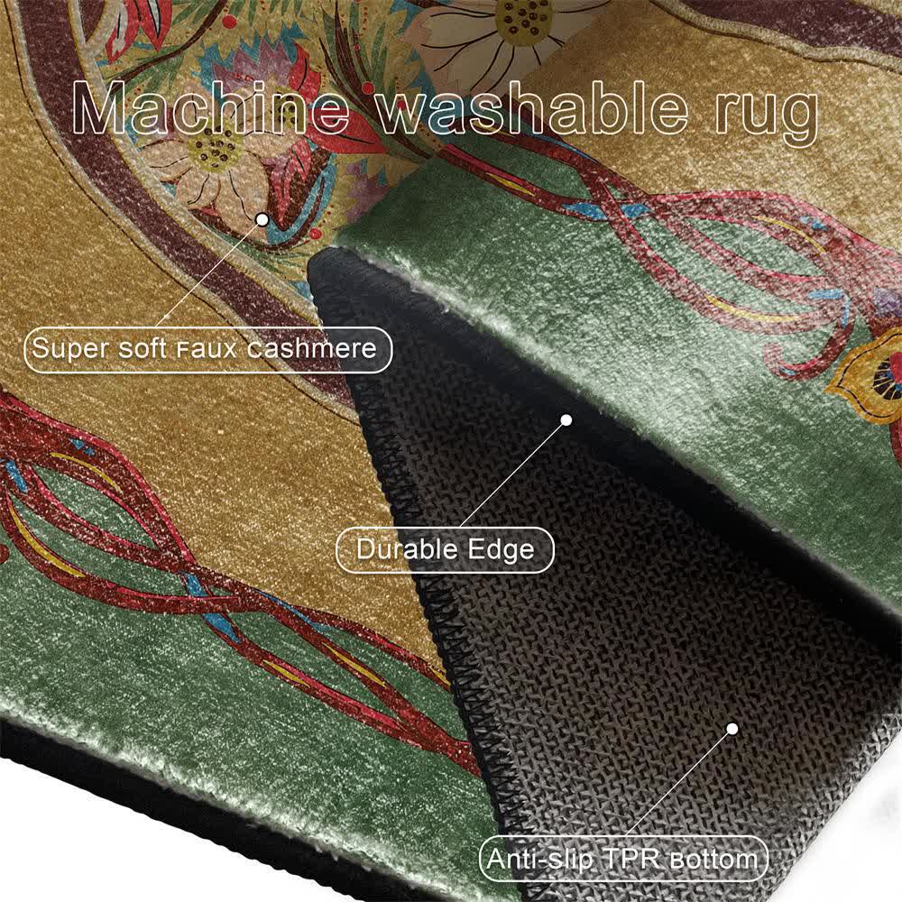 Pastoral Non Slip Indoor Outdoor Area Rug