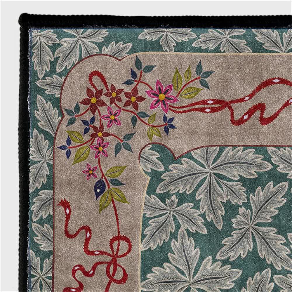 Leaf Washable Non-slip Indoor Outdoor Rug