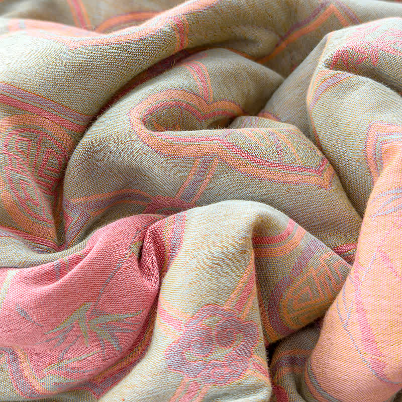 Retro Bamboo Pure Cotton Double-layer Gauze Summer Quilt