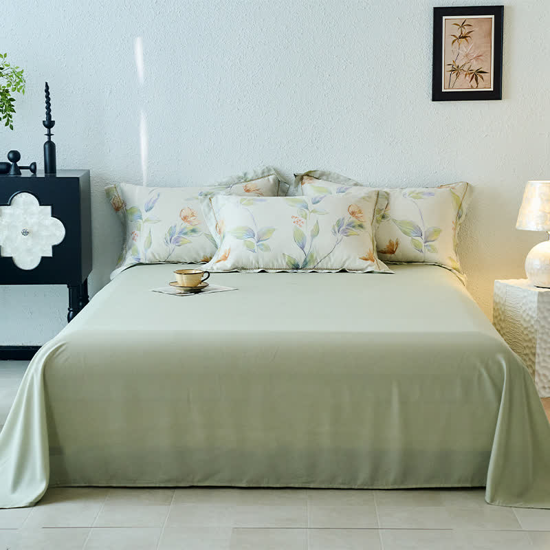 Muted Floral Silky Soft Summer Coverlet