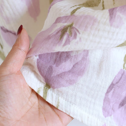 Tulip Print Cotton Gauze Padded Camisole Nightdress