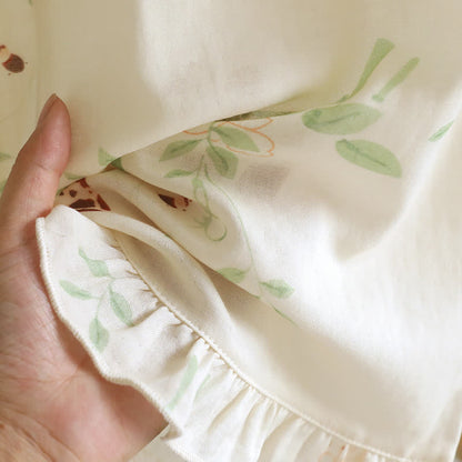 Floral Butterfly Ruffle Padded Camisole Loungewear Set