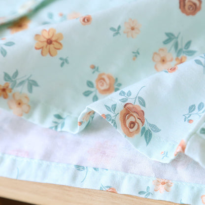 Rustic Floral Cotton Double Gauze Pajama Set