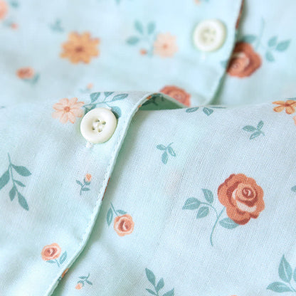 Rustic Floral Cotton Double Gauze Pajama Set