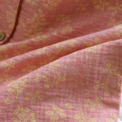 Floral Cotton Yarn-dyed Jacquard Lapel Pajama
