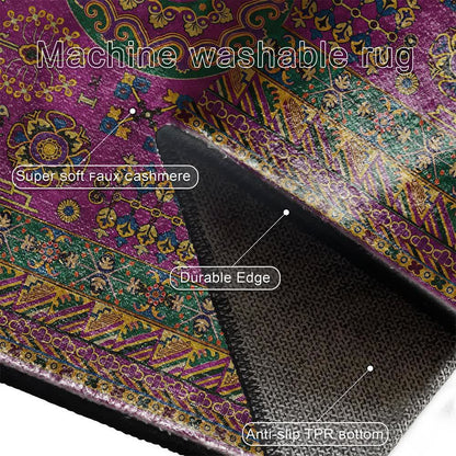 Retro Geometric Anti-slip Area Rug