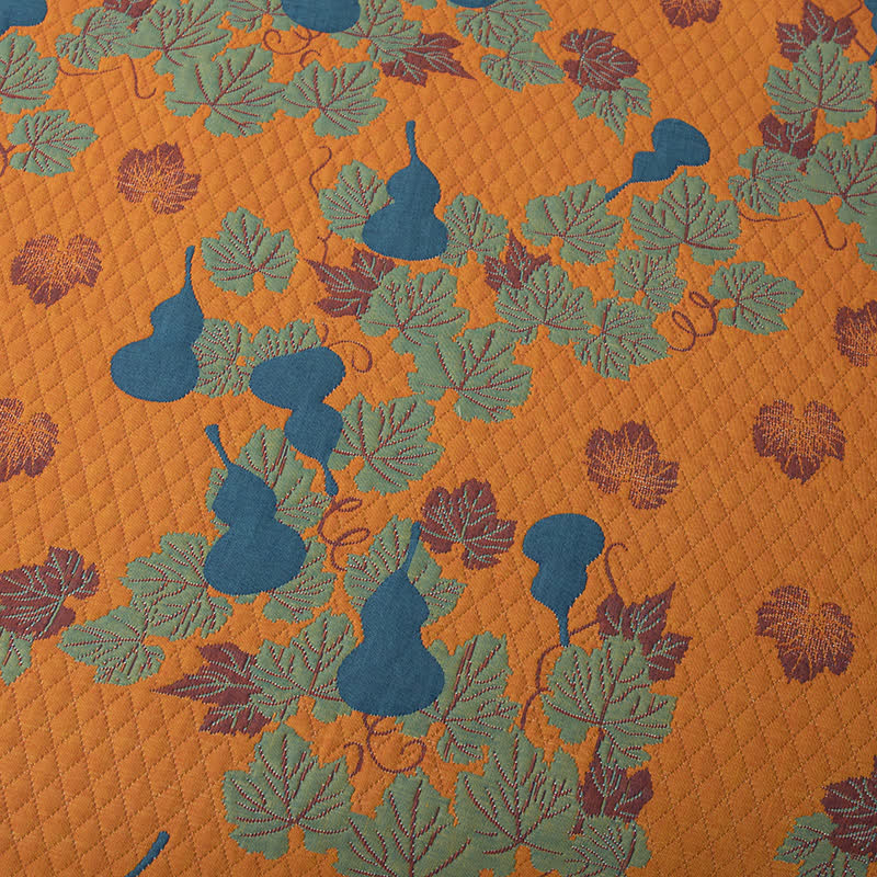Gourd Pattern Cotton Yarn-dyed Quilt