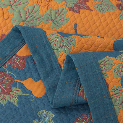 Gourd Pattern Cotton Yarn-dyed Quilt