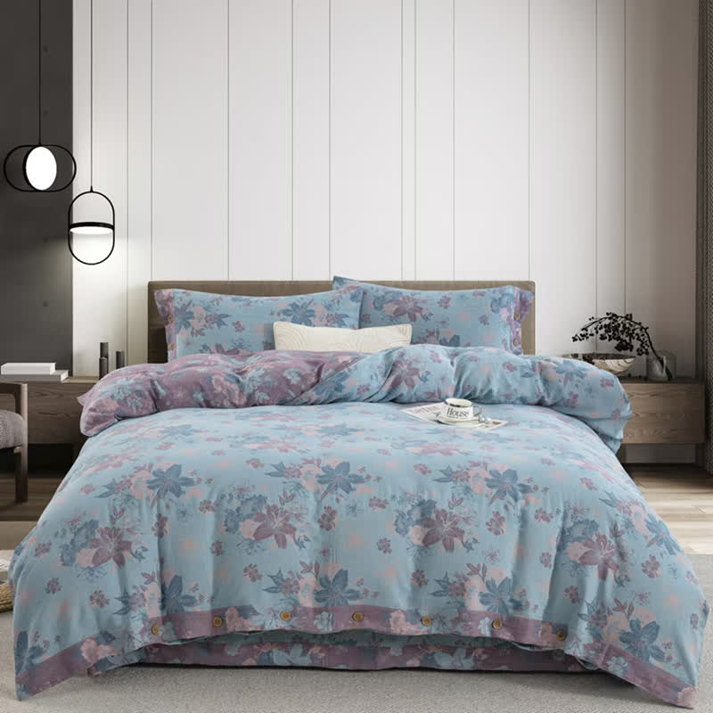 Lily Cotton Gauze Jacquard Bedding Set(4pcs)