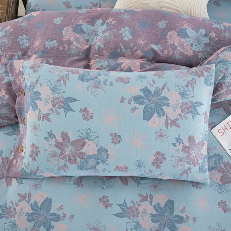 Lily Cotton Gauze Jacquard Bedding Set(4pcs)