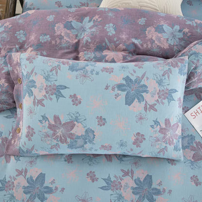 Lily Cotton Gauze Jacquard Bedding Set(4pcs)
