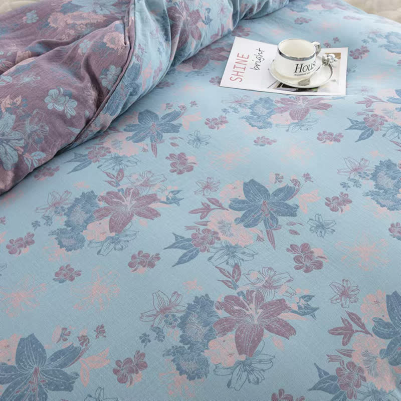 Lily Cotton Gauze Jacquard Bedding Set(4pcs)