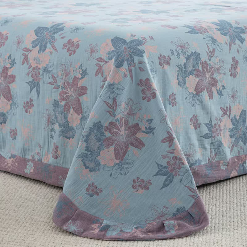 Lily Cotton Gauze Jacquard Bedding Set(4pcs)