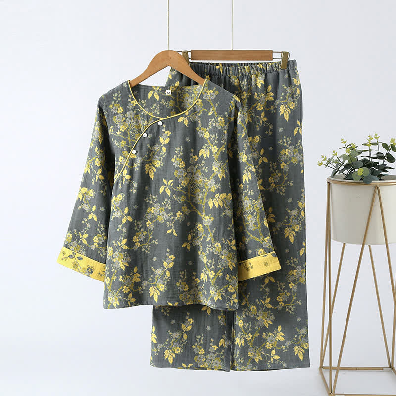 Jacquard Vintage Pure Cotton Loungewear Set