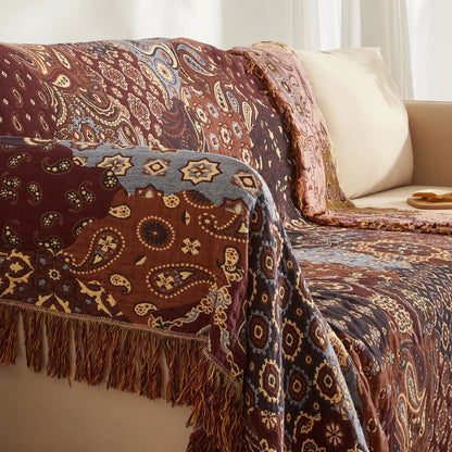 Boho Paisley Cotton Gauze Quilt