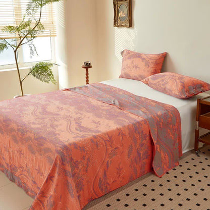 Vintage Rural Double Layers Cotton Gauze Coverlet
