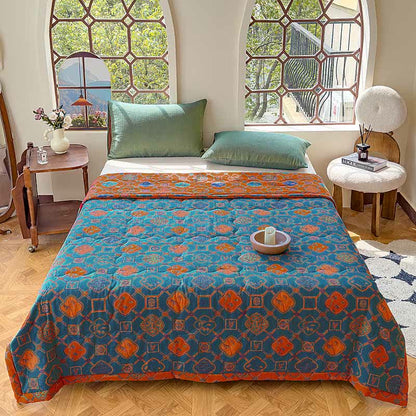 Retro Bamboo Pure Cotton Double-layer Gauze Summer Quilt
