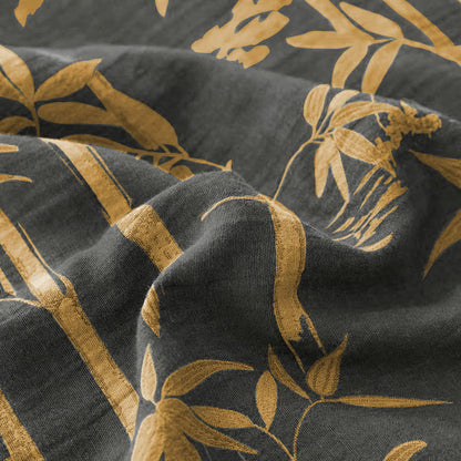Bamboo Print Cotton Gauze Yarn-dyed Reversible Coverlet - image 7