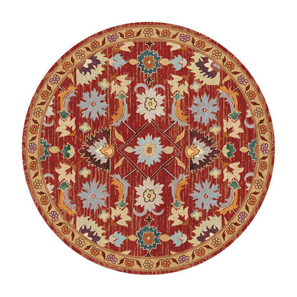 Exotic Baroque Round-shaped Area Rug
