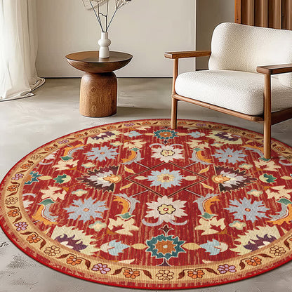 Exotic Baroque Round-shaped Area Rug