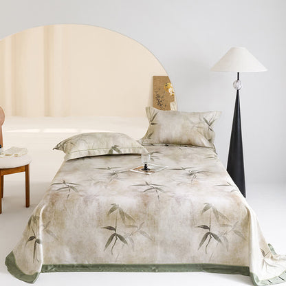 Bamboo Print Cool Natural Fiber Bedspread