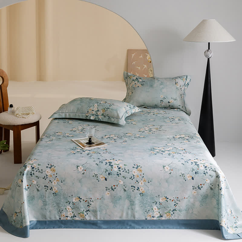Rose Print Cool Natural Fiber Bedspread