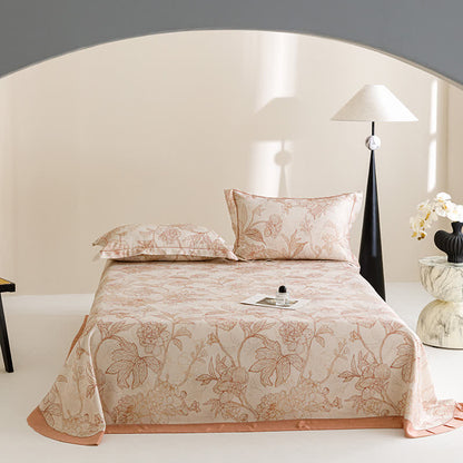Peony Print Cool Natural Fiber Bedspread