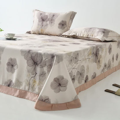 Pansy Print Cool Natural Fiber Bedspread