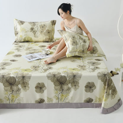 Pansy Print Cool Natural Fiber Bedspread