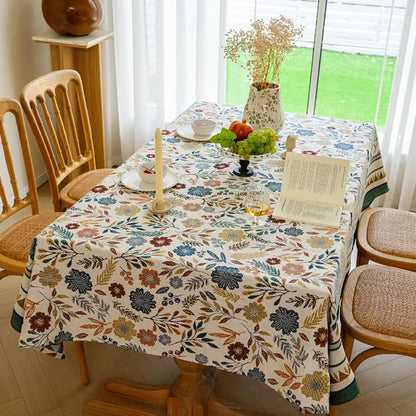 Jacquard Vintage Pastoral Decorative Tablecloth