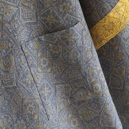 Unisex Japanese Kimono Geometric Pajama Set