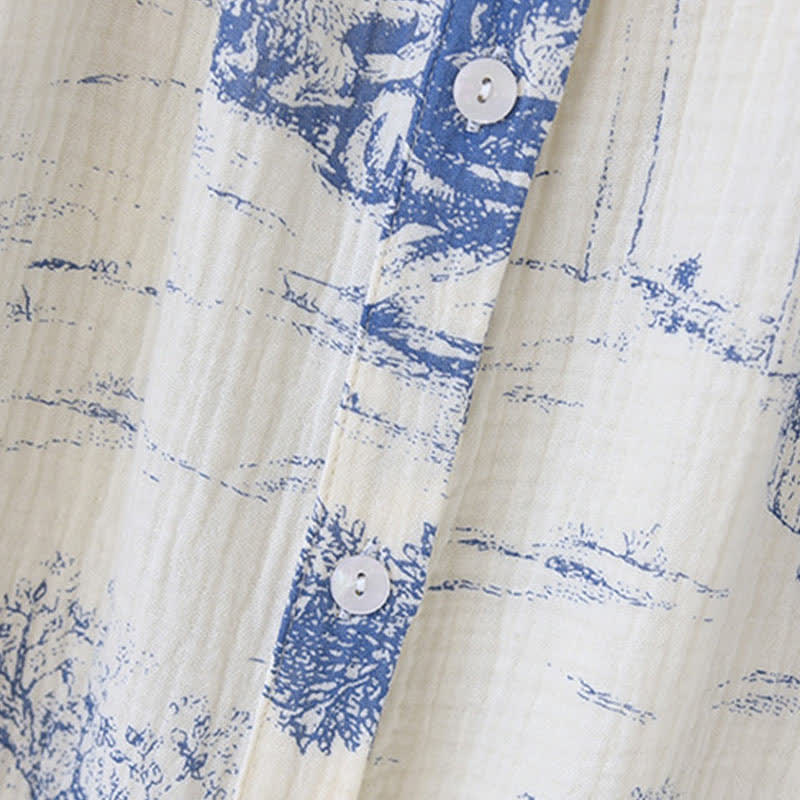 Toile Print Cotton Gauze Nightdress - image 6