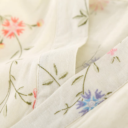Floral Cotton Gauze Kimono Loungewear Robe