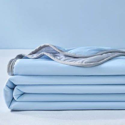 Solid Color Wave-Textured Cooling Quilt
