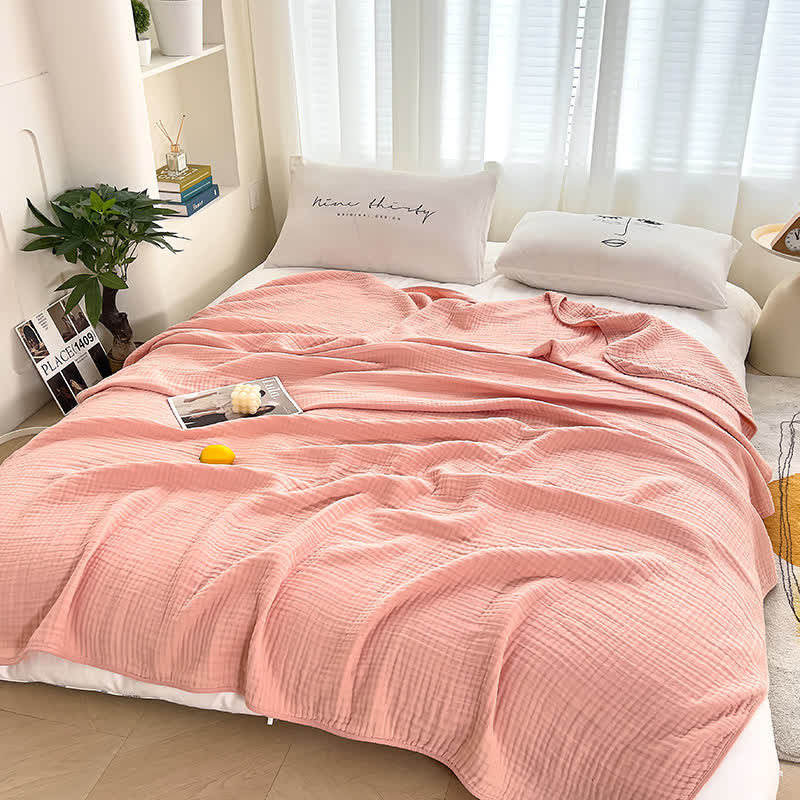 Solid Color Cotton Gauze Quilt