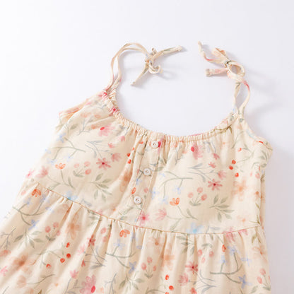 Floral Cotton Camisole Shorts Pajama Set