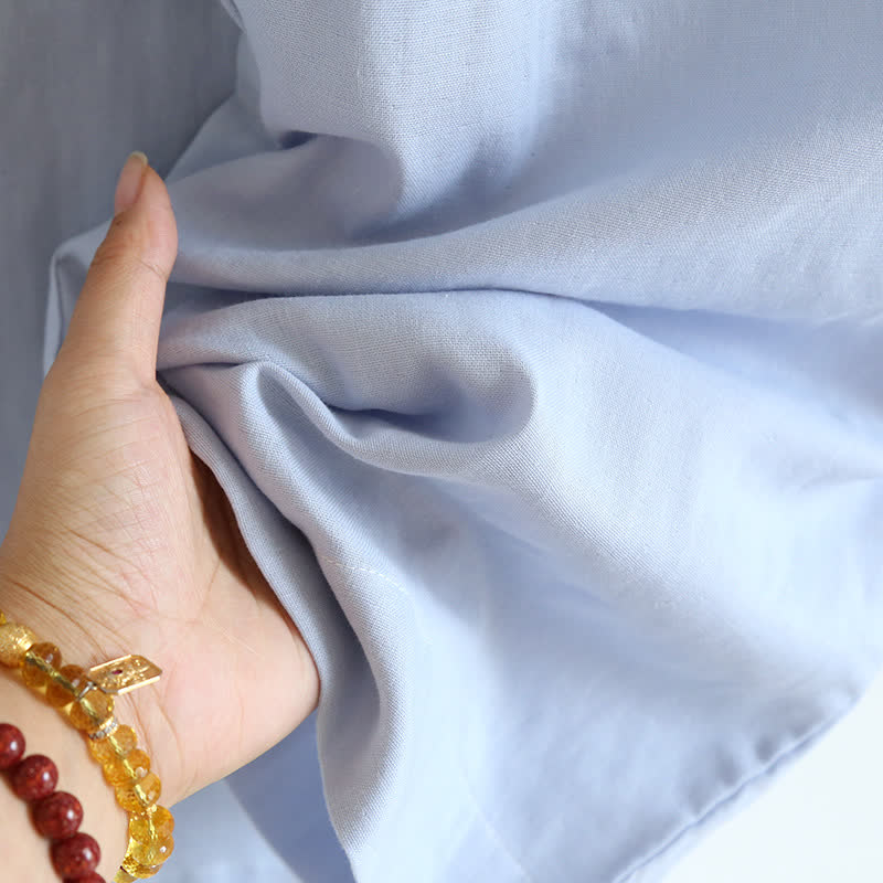 Solid Color Ruffle Cotton Camisole Pajamas - image 13