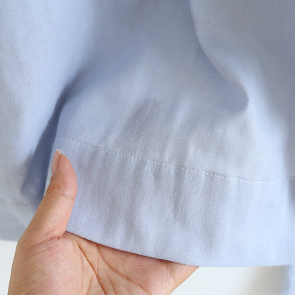 Solid Color Ruffle Cotton Camisole Pajamas - image 12