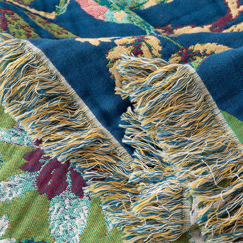 Wild Rose Cotton Gauze Reversible Blanket
